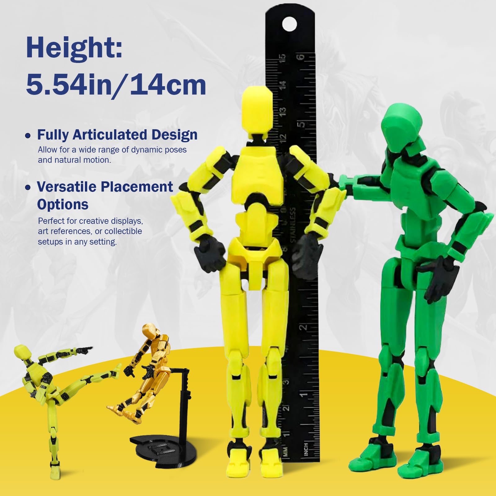Outgoto Figura de ação Dummy13 impressa em 3D de pré-montagem